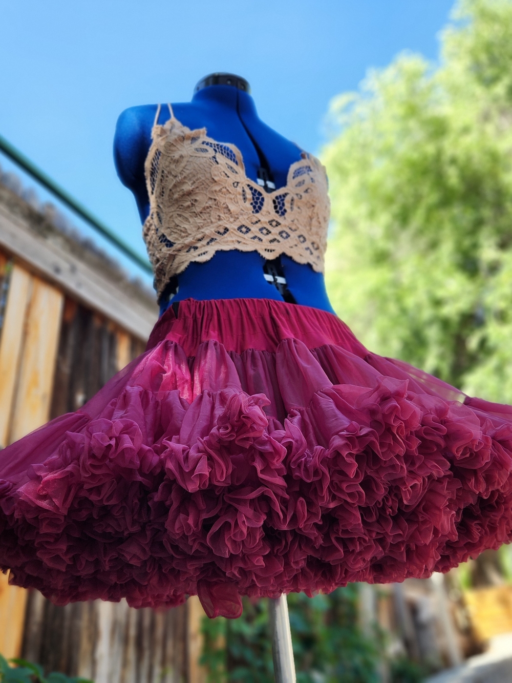 Vintage Malco Modes 815 Square Dance Petticoat | Burgundy | Size Large